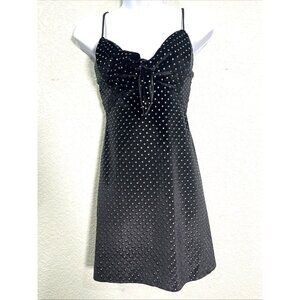 Show Me Your Mumu Constance Dress‎ Black Velvet Diamond Mini S Edgy Glam Party